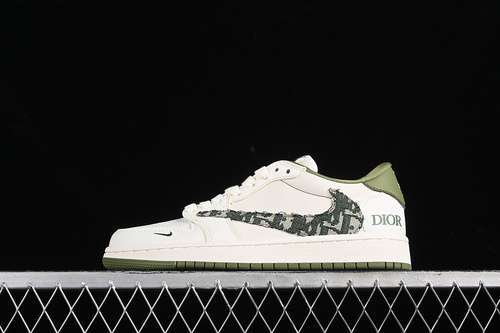 【260】[DM6688-605]-[TRAVIS SCOTT X FRAGMENT DESIGN X AIR JORDAN 1 LOW OG SP OFF WHITE/GREEN]-[36-45]