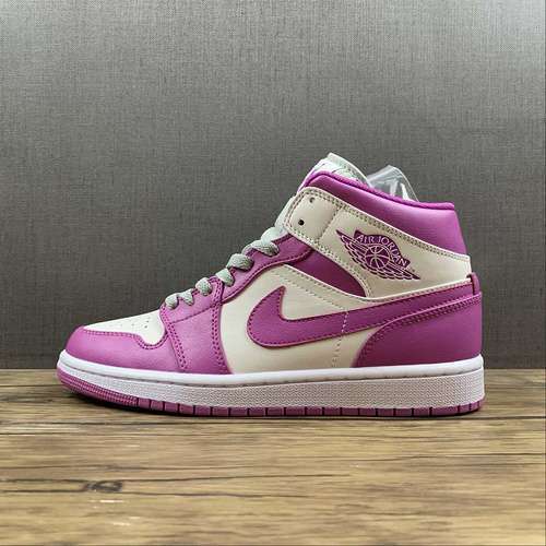 【300】[BQ6472-501]-[AIR JORDAN 1 MID MAGENTA/LIGHT GREY/WHITE]-[WOMAN:36-39]-[MAN:40-46]