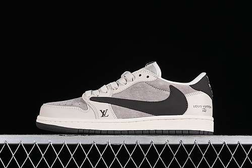 【360】[LX1988-100]-[TRAVIS SCOTT X FRAGMENT DESIGN X JORDAN AIR JORDAN 1 LOW OG SP WHITE/GREY/BLACK]