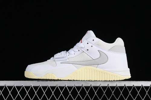 【300】[FZ8117-003]-[TRAVIS SCOTT X JORDAN CUT THE CHECK WHITE/GREY/RED/YELLOW]-[UNISEX:36-45]