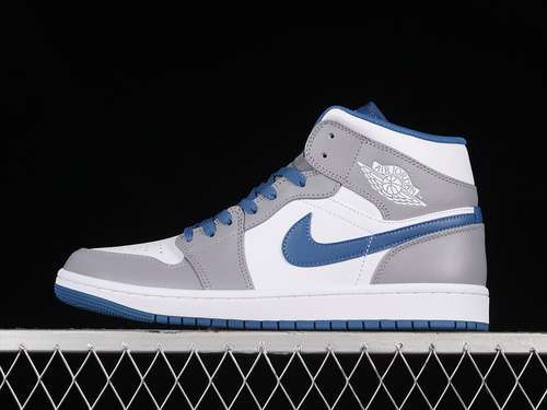 【340】[DQ8426-014]-[G AIR JORDAN 1 MID CEMENT GREY/WHITE/TRUE BLUE]-[WOMAN:35.5-39]-[MAN:40-46]
