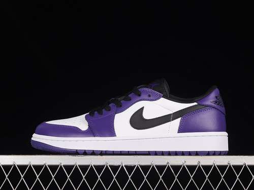 【280】[DD9315-105]-[AIR JORDAN 1 LOW GOLF WHITE/COURT PURPLE/UNIVERSITY RED/BLACK]-[UNISEX:36-46]