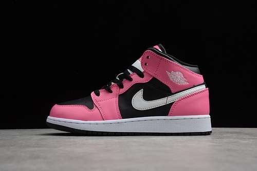 【360】[555112-002]-[AIR JORDAN 1 MID GS PINKSICLE BLACK/WHITE-PINKSICLE]-[WOMAN:35.5-39]