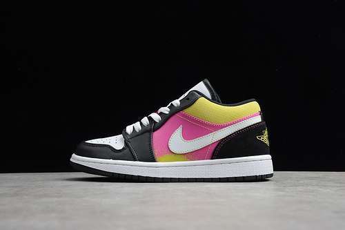 【300】[CW5564-001]-[AIR JORDAN 1 LOW SPRAY PAINT BLACK/ACTIVE FUCHSIA-CYBER-WHITE]