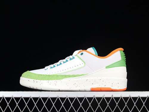 【380】[DV6206-183]-[AIR JORDAN 2 RETRO LOW X TITAN SAIL/SAFETY ORANGE/CHLOROPHYLL/COCONUT MILK]