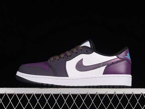 【280】[DZ9787-155]-[AIR JORDAN 1 LOW GOLF NRG WHITE/CAVE PURPLE/PURPLE SMOKE/UNIVERSITY BLUE]