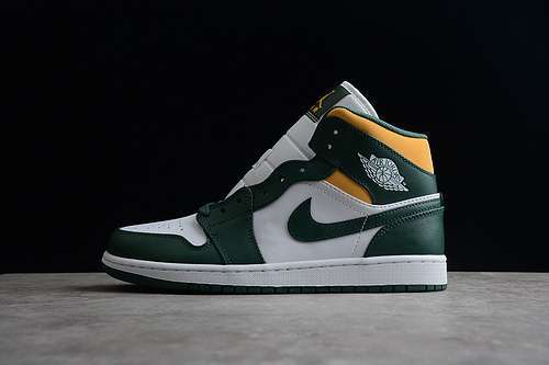【340】[554724-371]-[AIR JORDAN 1 MID VINTAGE GREEN/WHITE/YELLOW]-[MAN:40-46]