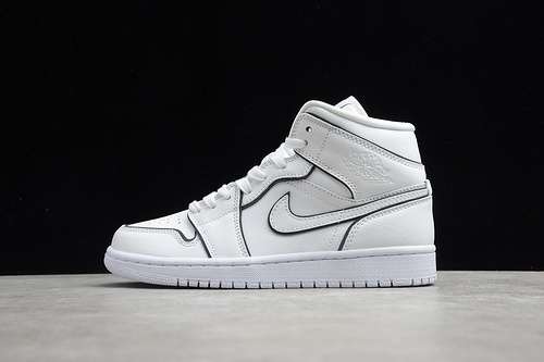 【360】[CK6587-100]-[AIR JORDAN 1 MID SE WHITE/WHITE/BLACK]-[WOMAN:35.5-39]