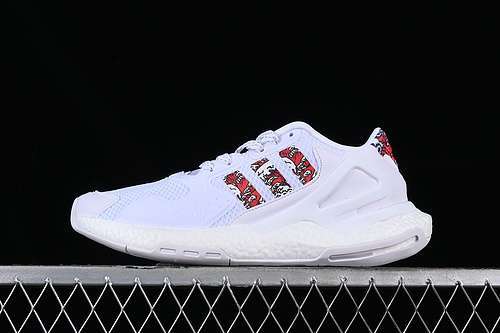 【290】[FW5899]-[DAY JOGGER BOOST WHITE/GREY/RED]-[WOMAN:36-39]-[MAN:40-45]