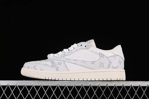 【360】[LX1988-700]-[TRAVIS SCOTT FRAGMENT DESIGN AIR JORDAN 1 LOW OG SP WHITE/BLUE]-[UNISEX:36-45]