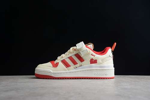 【270】[GZ4378]-[HOME ALONE FORUM LOW CREAM WHITE/COLLEGIATE RED/OFF WHITE]-[WOMAN:36-39]-[MAN:40-45]