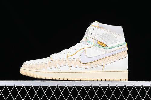 【600】[FD2565-100]-[UNION AIR JORDAN 1 HIGH SAIL/WOLF GREY/MUSLIN/PALE VANILLA/KINETIC GREEN]
