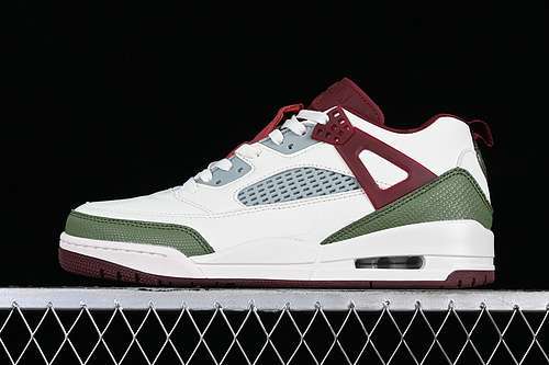 【280】[FJ6372-100]-[JORDAN SPIZIKE LOW YEAR OF THE DRAGON WHITE/GREEN/RED/GREY]-[UNISEX:36-47.5]