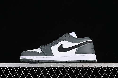 【260】[553560-152]-[AIR JORDAN 1 LOW WHITE/BLACK/IRON GREY]-[WOMAN:36-39]-[MAN:40-46]