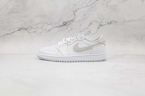 【300】[CZ0858-100]-[AIR JORDAN 1 LOW WHITE/WHITE/LIGHT GREY]-[WOMAN:36-39]-[MAN:40-47]