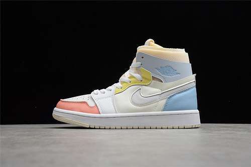 【400】[DJ6910-100]-[AIR JORDAN 1 ZOOM AIR COMFORT HIGH TO MY FIRST COACH LIGHT ZITRON/WHITE]