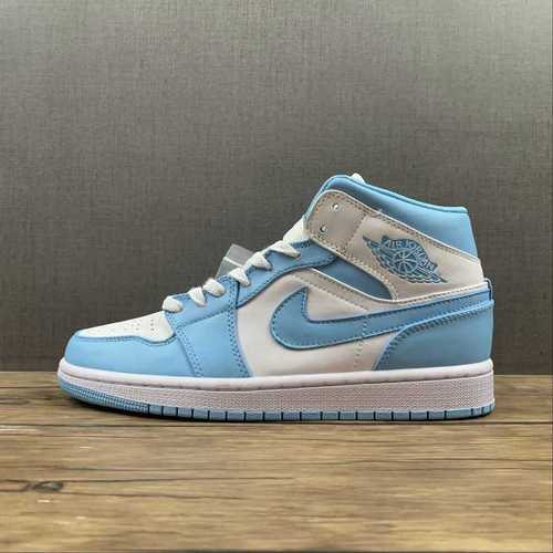 【300】[BQ6472-141]-[AIR JORDAN 1 MID BLUE/WHITE/BLUE]-[WOMAN:36-39]-[MAN:40-46]