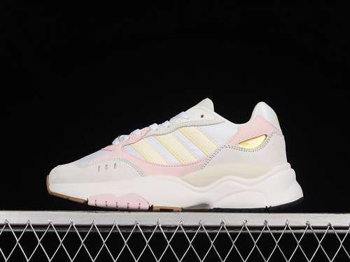 【300】[HP8045]-[RETROPY F90 SHOES CLOUD WHITE/LIGHT YELLOW/LIGHT PINK]-[WOMAN:36-40]
