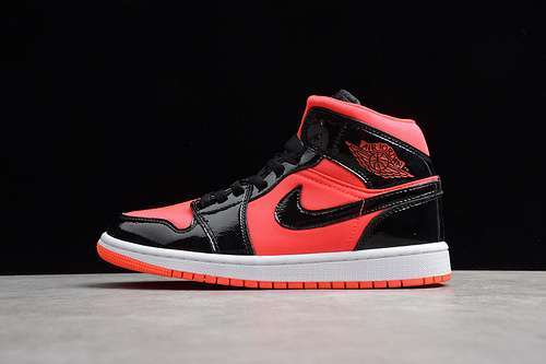 【340】[BQ6472-600]-[GZ AIR JORDAN 1 MID HOT PUNCH/BLACK]-[WOMAN:36-39]-[MAN:40-47.5]