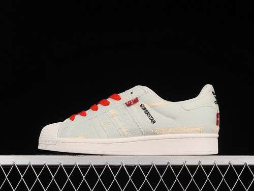 【240】[GE4988]-[LEVI’S X SUPERSTAR SHOES DENIM/RED/BEIGE]-[WOMAN:35.5-39]-[MAN:40-44]