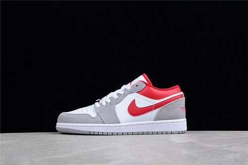 【300】[DC6991-016]-[AIR JORDAN 1 LOW SE LIGHT SMOKE GREY/GYM RED]-[WOMAN:36-39]-[MAN;40-45]