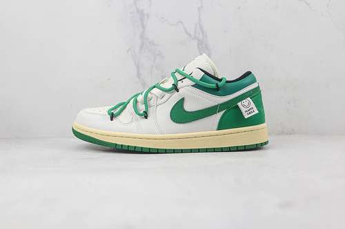 【320】[AIR JORDAN 1 LOW WHITE/WHITE/GREEN]-[WOMAN:36-39]-[MAN:40-46]