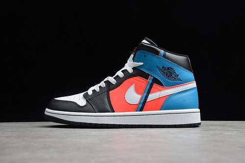 【340】[CV4891-001]-[AIR JORDAN 1 MID GAME TIME WHITE/BLACK/CRIMSON BLUE]-[UNISEX:36-46]