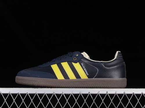 【250】[S42595]-[WALES BONNER X SAMBA SHOES COLLEGIATE NAVY/CREAM WHITE/YELLOW]-[UNISEX:36-45]
