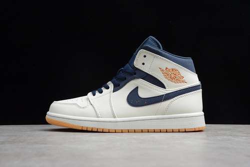 【340】[AH6342-104]-[GZ AIR JORDAN 1 RETRO MID JETER BRONZE/COLLEGE NAVY]-[UNISEX:36-47]