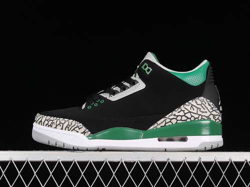 【350】[CT8532-030]-[AIR JORDAN 3 RETRO BLACK/PINE GREEN/CEMENT GREY/WHITE]-[MAN:40-46]
