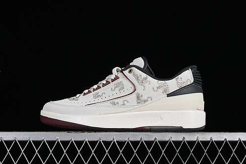 【360】[FJ5736-100]-[AIR JORDAN 2 RETRO LOW YEAR OF THE DRAGON SAIL/CEDAR/DARK SMOKE GREY/DARK RED]