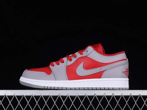 【300】[DR0502-600]-[AIR JORDAN 1 LOW SE SPLIT GYM RED/CEMENT GREY/BLACK/WHITE]-[UNSIEX:36-46]]