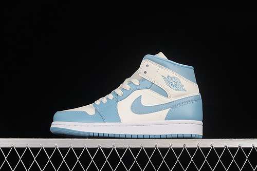 【340】[BQ6472-141]-[AIR JORDAN 1 MID LIGHT BLUE/LIGHT BLUE/WHITE]-[WOMAN:36-39]-[MAN:40-46]