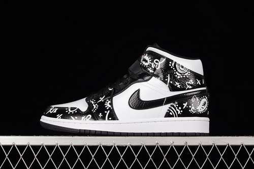 【320】[554724-075]-[AIR JORDAN 1 MID SE WHITE/BLACK/CHILE RED]-[WOMAN:36-39]-[MAN:40-46]