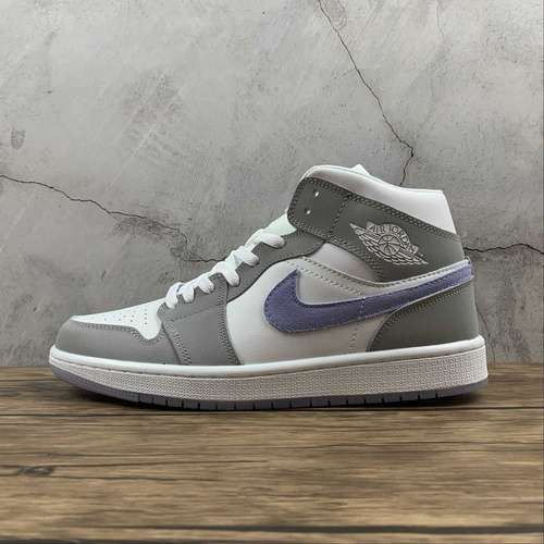 【320】[BQ6472-105]-[AIR JORDAN 1 MID WHITE/LIGHT GREY-BLUE]-[WOMAN:36-39]-[MAN:40-46]