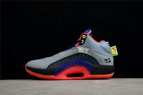 【400】[DC1493-001]-[AIR JORDAN 35 SP TP PF CENTER OF GRAVITY GLACIER GREY/LASER CRIMSON]-[MAN:39-46]