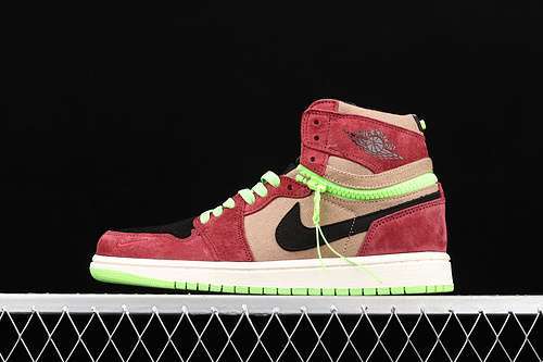【400】[CW6576-600]-[AIR JORDAN 1 HIGH SWITCH RED/BROWN/GREEN-BLACK]-[WOMAN:36-39]-[MAN:40-46]