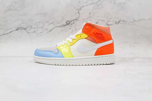 【300】[DJ6908-100]-[AIR JORDAN 1 MID TO MY FIRST COACH SAIL/WHITE-ZITRON-OPTI YELLOW]-[UNISEX:36-46]