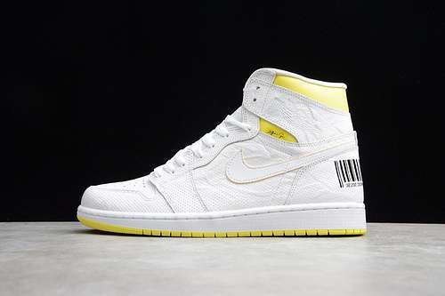 [555088-170]-[ST AIR JORDAN 1 HIGH OG FIRST CLASS FLIGHT WHITE/YELLOW]