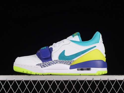 【320】[CD7069-103]-[JUST DON AIR JORDAN LEGACY 312 LOW NEON WHITE/ULTRAMARINE NEON YELLOWAQUAMARINE]