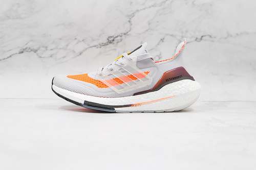 【320】[FY0375]-[ULTRABOOST 21 SHOES DASH GREY/DASH GREY/SCREAMING ORANGE]-[MAN:39-45]
