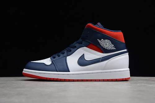 【360】[852542-104]-[AIR JORDAN 1 MID SE USA WHITE/BLUE/UNIVERSITY RED]-[UNISEX:36-47]