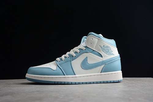 【320】[BQ6472-141]-[AIR JORDAN 1 MID WHITE/WHITE/BLUE]-[WOMAN:36-39]-[MAN:40-47.5]