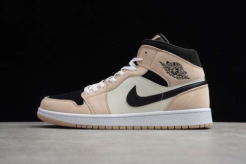 【340】[BQ6472-800]-[AIR JORDAN 1 MID SE MILK TEA BARELY ORANGE/BLACK/WHITE]-[UNISEX:36-46]