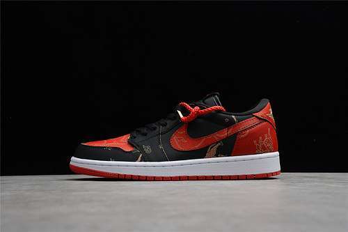 【320】[DD2233-001]-[AIR JORDAN 1 LOW OG CHINESE NEW YEAR BLACK/UNIVERSITY RED-METALLIC GOLD-WHITE]