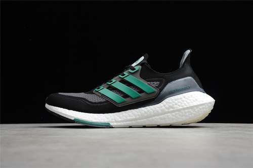 【300】[FZ1923]-[ULTRABOOST 21 SHOES CLOUD WHITE/SUB GREEN/CORE BLACK]-[WOMAN:36-39]-[MAN:40-45]