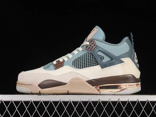 【370】[KNCW AIR JORDAN AJ4 RETRO GREY/BROWN/BLUE]-[WOMAN:36-39]-[MAN:40-46]