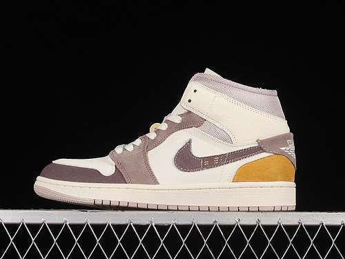 【320】[DM9652-102]-[AIR JORDAN 1 MID SE CRAFT INSIDE OUT SAIL/TAUPE HAZE/FOSSIL STONE/CELESTIAL GOLD]
