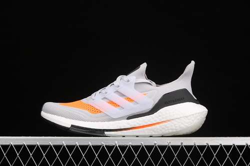 【320】[FY5391]-[ULTRA BOOST 21 CONSORTIUM LIGHT GREY/CLOUD WHITE/ORANGE]-[MAN:39-45]