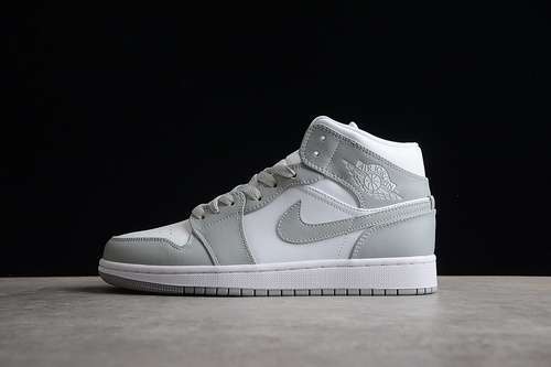 【320】[BQ6472-115]-[AIR JORDAN 1 MID GREY SAIL LIGHT GREY/WHITE/LIGHT GREY]-[WOMAN:36-39]-[MAN:40-46]